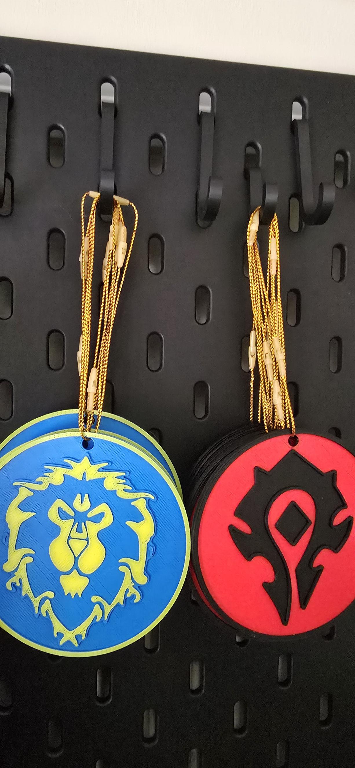 World of Warcraft - Christmas Bauble - Horde and Alliance variants