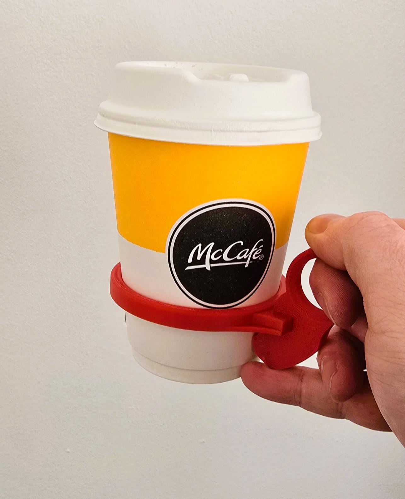 Coffee Cup Holder Keyring – Takeaway Cup Carrier, Magnetic Foldable Keychain for Hot Drinks