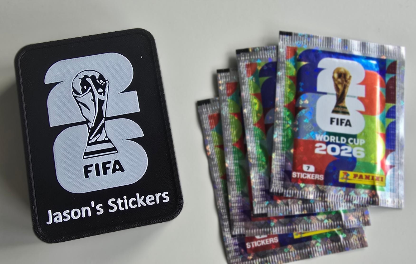 Personalised FIFA World Cup 2026 Inspired Sticker Storage Box | 3D Printed Football Case