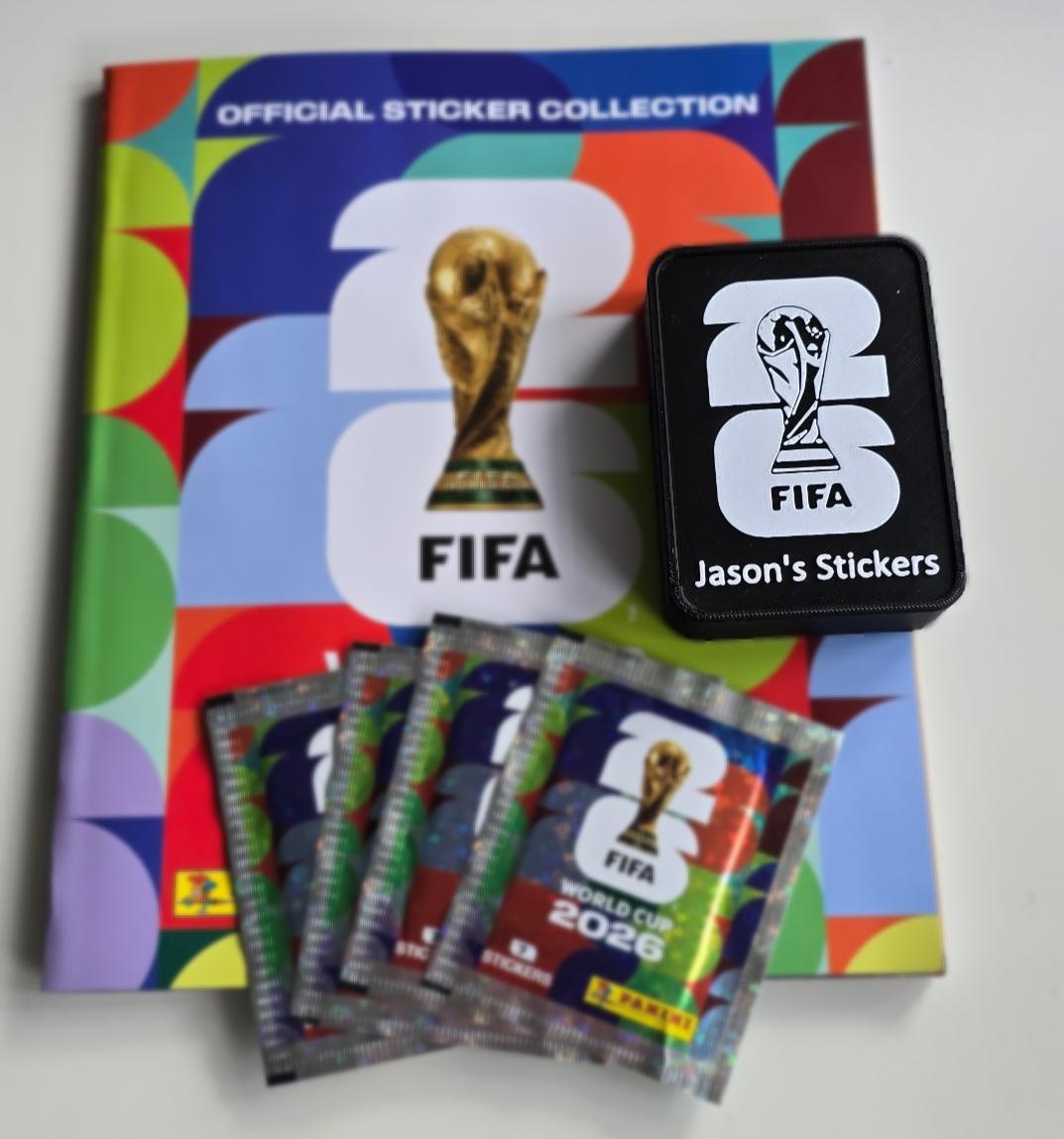 Personalised FIFA World Cup 2026 Inspired Sticker Storage Box | 3D Printed Football Case