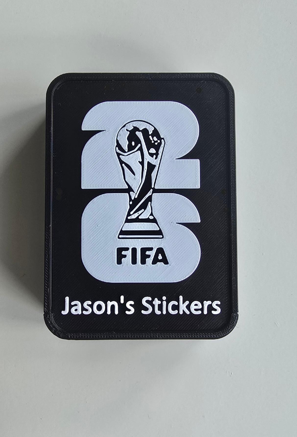Personalised FIFA World Cup 2026 Inspired Sticker Storage Box | 3D Printed Football Case